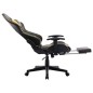 vidaXL Sedia da Gaming con Poggiapiedi Nera e Oro in Similpelle vidaXL Sedia da Gaming con Poggiapiedi Nera e Oro in Similpelle