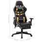 vidaXL Sedia da Gaming con Poggiapiedi Nera e Oro in Similpelle vidaXL Sedia da Gaming con Poggiapiedi Nera e Oro in Similpelle