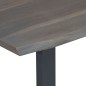 vidaXL Tavolino da Caffè con Bordi Vivi Grigio 115x60x40 cm in Acacia