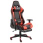 vidaXL Sedia da Gaming Girevole con Poggiapiedi Rossa in PVC vidaXL Sedia da Gaming Girevole con Poggiapiedi Rossa in PVC