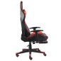 vidaXL Sedia da Gaming Girevole con Poggiapiedi Rossa in PVC vidaXL Sedia da Gaming Girevole con Poggiapiedi Rossa in PVC