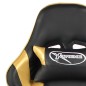 vidaXL Sedia da Gaming Girevole con Poggiapiedi Oro in PVC vidaXL Sedia da Gaming Girevole con Poggiapiedi Oro in PVC