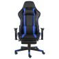 vidaXL Sedia da Gaming Girevole con Poggiapiedi Blu in PVC vidaXL Sedia da Gaming Girevole con Poggiapiedi Blu in PVC
