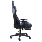vidaXL Sedia da Gaming Girevole con Poggiapiedi Blu in PVC vidaXL Sedia da Gaming Girevole con Poggiapiedi Blu in PVC