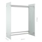 Porta Legna Bianco 80x35x100 cm in Vetro Temperato Porta Legna Bianco 80x35x100 cm in Vetro Temperato