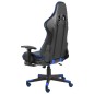 vidaXL Sedia da Gaming Girevole con Poggiapiedi Blu in PVC vidaXL Sedia da Gaming Girevole con Poggiapiedi Blu in PVC