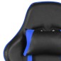 vidaXL Sedia da Gaming Girevole con Poggiapiedi Blu in PVC vidaXL Sedia da Gaming Girevole con Poggiapiedi Blu in PVC