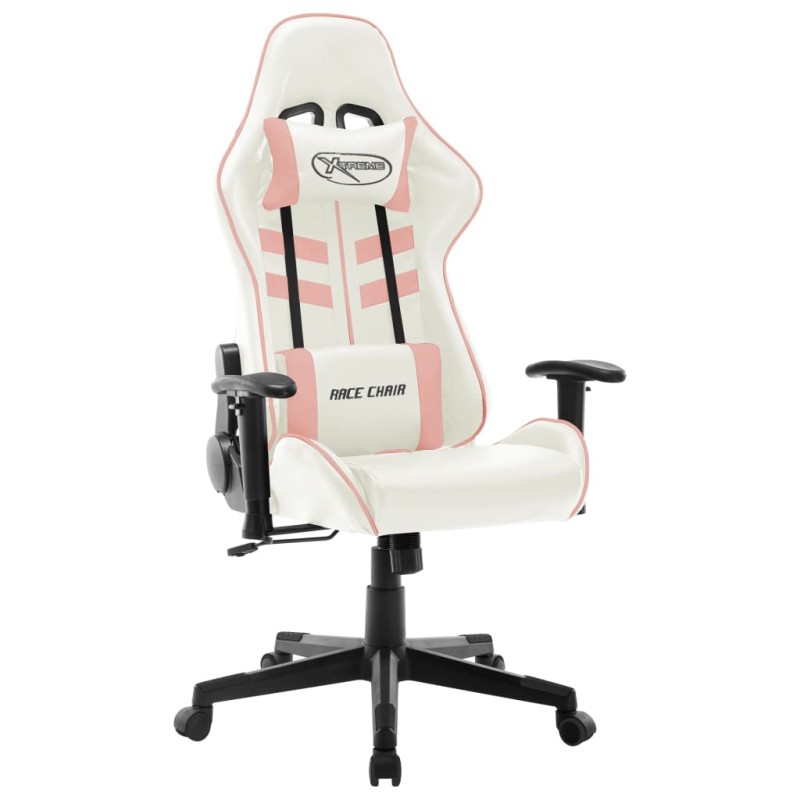 vidaXL Sedia da Gaming Bianca e Rosa in Similpelle vidaXL Sedia da Gaming Bianca e Rosa in Similpelle