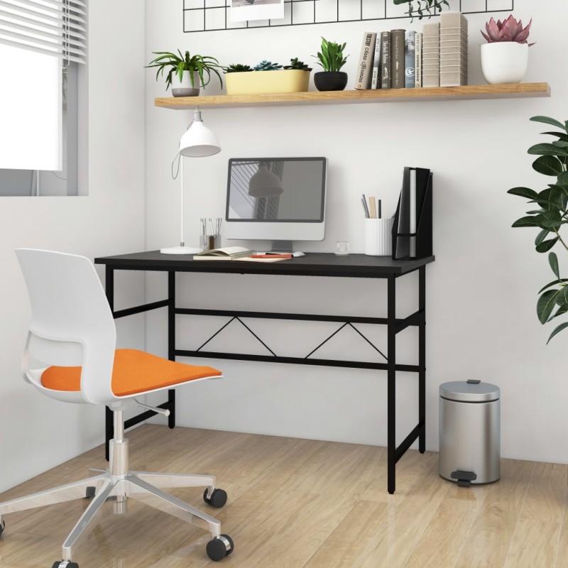 vidaXL Scrivania per Computer Nera 105x55x72 cm in MDF e Metallo vidaXL Scrivania per Computer Nera 105x55x72 cm in MDF e Metallo