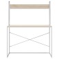 vidaXL Scrivania per Computer Bianco e Rovere 110x60x138cm Truciolato