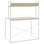vidaXL Scrivania per Computer Bianco e Rovere 110x60x138cm Truciolato