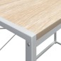 vidaXL Scrivania per Computer Bianco e Rovere 110x60x138cm Truciolato
