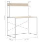 vidaXL Scrivania per Computer Bianco e Rovere 110x60x138cm Truciolato