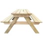 vidaXL Tavolo da Picnic 150x135x71,5 cm in Legno
