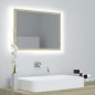 Specchio da Bagno LED Rovere Sonoma 60x8,5x37 cm in Acrilico Specchio da Bagno LED Rovere Sonoma 60x8,5x37 cm in Acrilico