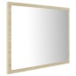 Specchio da Bagno LED Rovere Sonoma 60x8,5x37 cm in Acrilico Specchio da Bagno LED Rovere Sonoma 60x8,5x37 cm in Acrilico