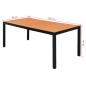 vidaXL Tavolo da Giardino Marrone 185x90x74 cm cm in Alluminio e WPC vidaXL Tavolo da Giardino Marrone 185x90x74 cm cm in Alluminio e WPC