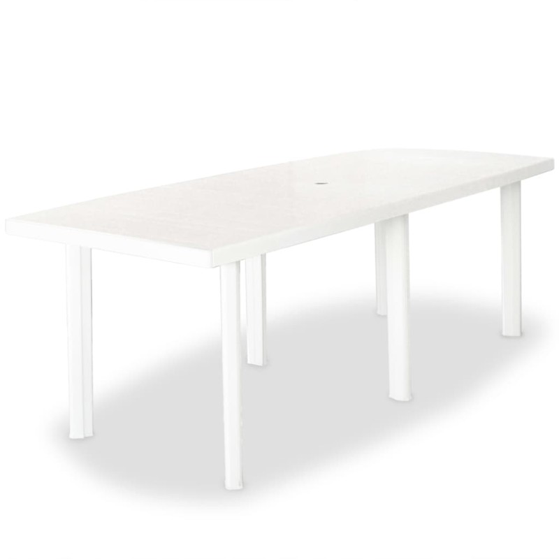 vidaXL Tavolo da Giardino Bianco 210x96x72 cm in Plastica vidaXL Tavolo da Giardino Bianco 210x96x72 cm in Plastica