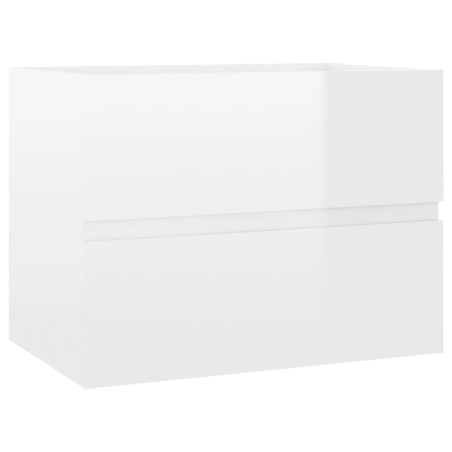 Mobile Sottolavabo Bianco Lucido 60x38,5x45 cm in Truciolato