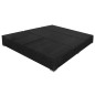 vidaXL Lettino Prendisole con Ombrellone in Polyrattan Nero