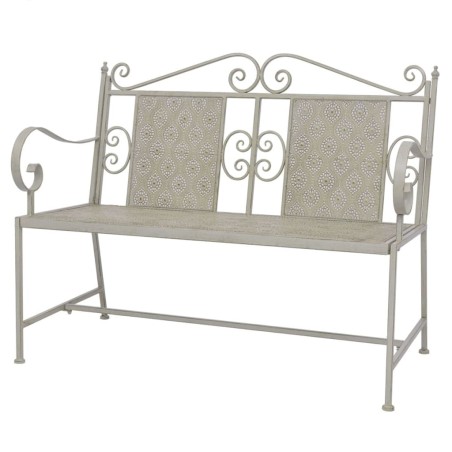 vidaXL Panchina da Giardino 115 cm in Acciaio Grigia