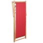 vidaXL Sdraio da Spiaggia Pieghevole Telaio in Legno e Tessuto Rosso vidaXL Sdraio da Spiaggia Pieghevole Telaio in Legno e Tessuto Rosso