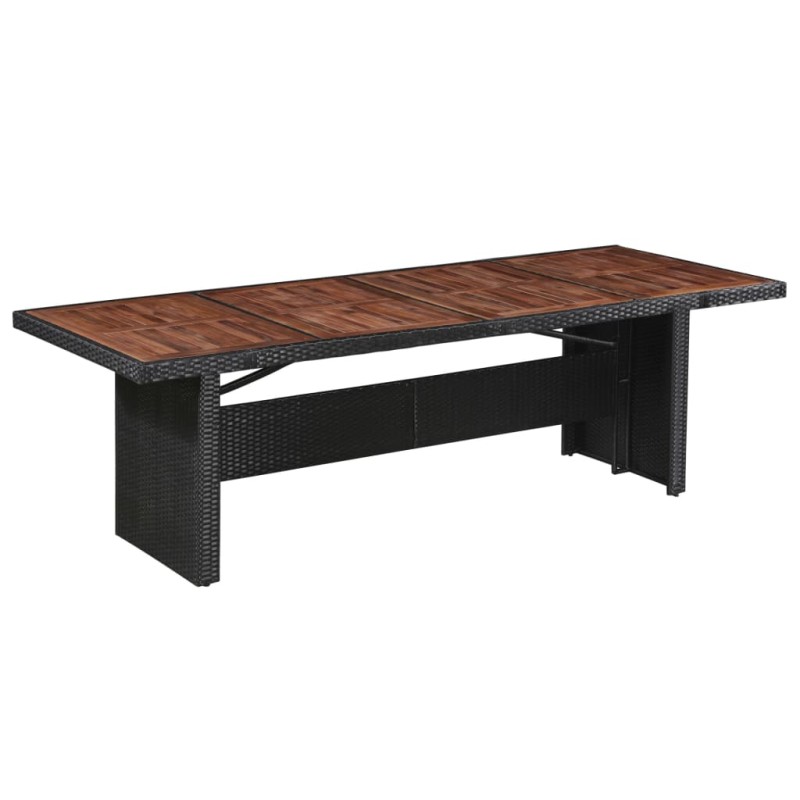 vidaXL Tavolo da Giardino 240x90x74 cm in Polyrattan e Massello Acacia vidaXL Tavolo da Giardino 240x90x74 cm in Polyrattan e Massello Acacia