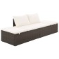 vidaXL Lettino da Giardino Marrone 195x60 cm in Polyrattan vidaXL Lettino da Giardino Marrone 195x60 cm in Polyrattan