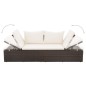 vidaXL Lettino da Giardino Marrone 195x60 cm in Polyrattan vidaXL Lettino da Giardino Marrone 195x60 cm in Polyrattan