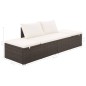 vidaXL Lettino da Giardino Marrone 195x60 cm in Polyrattan vidaXL Lettino da Giardino Marrone 195x60 cm in Polyrattan