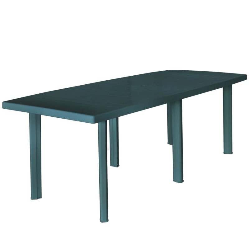 vidaXL Tavolo da Giardino Verde 210x96x72 cm in Plastica vidaXL Tavolo da Giardino Verde 210x96x72 cm in Plastica