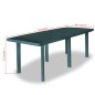 vidaXL Tavolo da Giardino Verde 210x96x72 cm in Plastica vidaXL Tavolo da Giardino Verde 210x96x72 cm in Plastica
