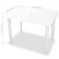 vidaXL Tavolo da Giardino Bianco 101x68x72 cm in Plastica vidaXL Tavolo da Giardino Bianco 101x68x72 cm in Plastica