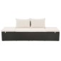 vidaXL Lettino da Giardino Nero 195x60 cm in Polyrattan vidaXL Lettino da Giardino Nero 195x60 cm in Polyrattan