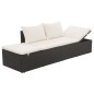 vidaXL Lettino da Giardino Nero 195x60 cm in Polyrattan vidaXL Lettino da Giardino Nero 195x60 cm in Polyrattan