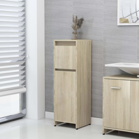 Armadio da Bagno Rovere Sonoma 30x30x95 cm in Truciolato