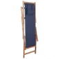 vidaXL Sdraio da Spiaggia Pieghevole in Tessuto e Telaio Legno Blu vidaXL Sdraio da Spiaggia Pieghevole in Tessuto e Telaio Legno Blu