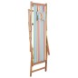 vidaXL Sdraio da Spiaggia Pieghevole Tessuto Telaio Legno Multicolore vidaXL Sdraio da Spiaggia Pieghevole Tessuto Telaio Legno Multicolore