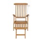 vidaXL Sedia da Esterno con Poggiapiedi in Massello di Teak vidaXL Sedia da Esterno con Poggiapiedi in Massello di Teak