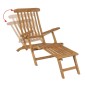 vidaXL Sedia da Esterno con Poggiapiedi in Massello di Teak vidaXL Sedia da Esterno con Poggiapiedi in Massello di Teak