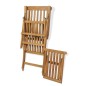vidaXL Sedia da Esterno con Poggiapiedi in Massello di Teak vidaXL Sedia da Esterno con Poggiapiedi in Massello di Teak