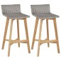 vidaXL Sgabelli da Bar 2 pz in Legno Massello di Acacia vidaXL Sgabelli da Bar 2 pz in Legno Massello di Acacia