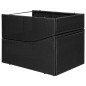 vidaXL Lettino con Cuscino in Polyrattan Nero vidaXL Lettino con Cuscino in Polyrattan Nero