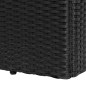 vidaXL Lettino con Cuscino in Polyrattan Nero vidaXL Lettino con Cuscino in Polyrattan Nero