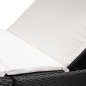vidaXL Lettino con Cuscino in Polyrattan Nero vidaXL Lettino con Cuscino in Polyrattan Nero