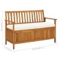 vidaXL Cassapanca da Giardino in Legno Massello di Acacia 120x63x84 cm vidaXL Cassapanca da Giardino in Legno Massello di Acacia 120x63x84 cm