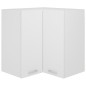 Pensile Angolare Bianco 57x57x60 cm in Legno Multistrato Pensile Angolare Bianco 57x57x60 cm in Legno Multistrato