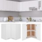 Pensile Angolare Bianco 57x57x60 cm in Legno Multistrato Pensile Angolare Bianco 57x57x60 cm in Legno Multistrato