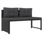 vidaXL Set Divani da Giardino 4 pz in Polyrattan Nero vidaXL Set Divani da Giardino 4 pz in Polyrattan Nero