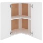 Pensile Angolare Bianco 57x57x60 cm in Legno Multistrato Pensile Angolare Bianco 57x57x60 cm in Legno Multistrato